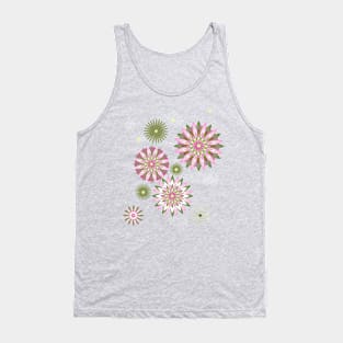 The universe is a floral mandala in green Tank Top